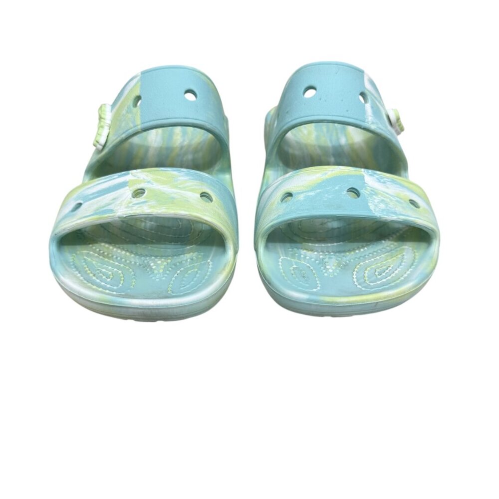 Crocs Classic Marbled Sandal Slide in Pure Water Women's size 10 Men's size 8 - Picture 3 of 9